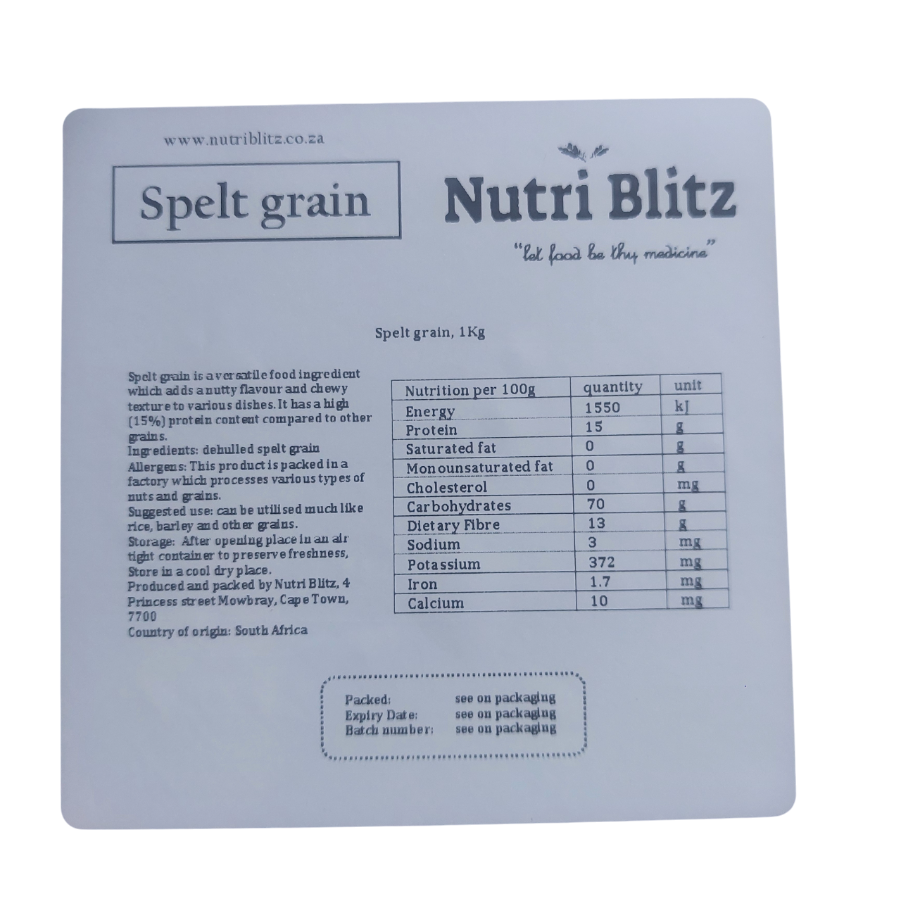 Spelt Grain -1Kg