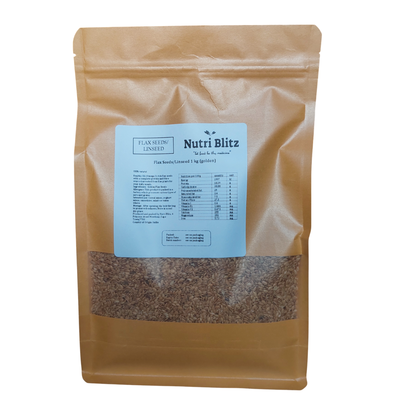 Flax Seeds- Linseed-Golden 1Kg